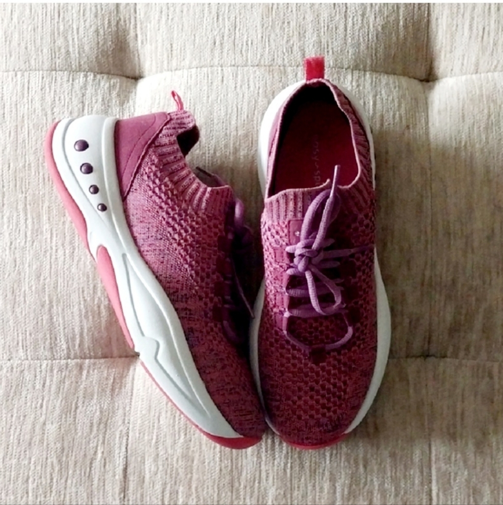 Easy Spirit Women's Knit Slip-On Athletic Sneakers - Berry Plum Size 7 M